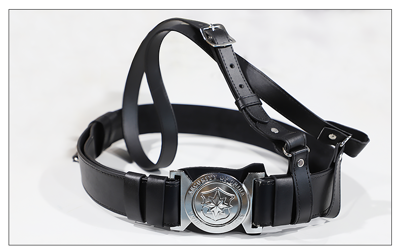 广图服装配件保安腰带男式黑色金色带战术腰带多功能巡逻腰带 黑色