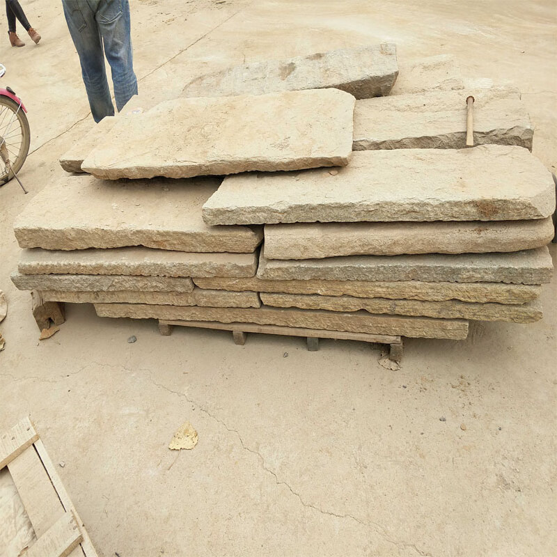 摆放架展台新升级款供应民间老石板旧石材古建铺路石庭院垒墙石青石块
