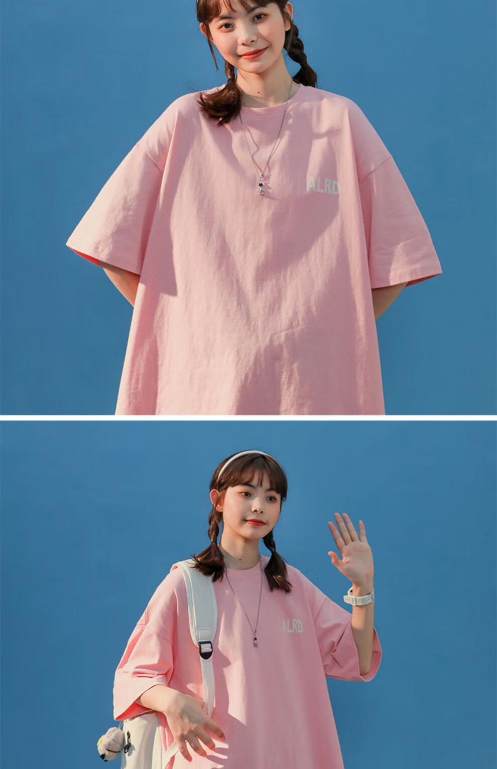 潮径t恤女夏季新款夏季chic韩版宽松短袖女原宿港风休闲盐系百搭学生