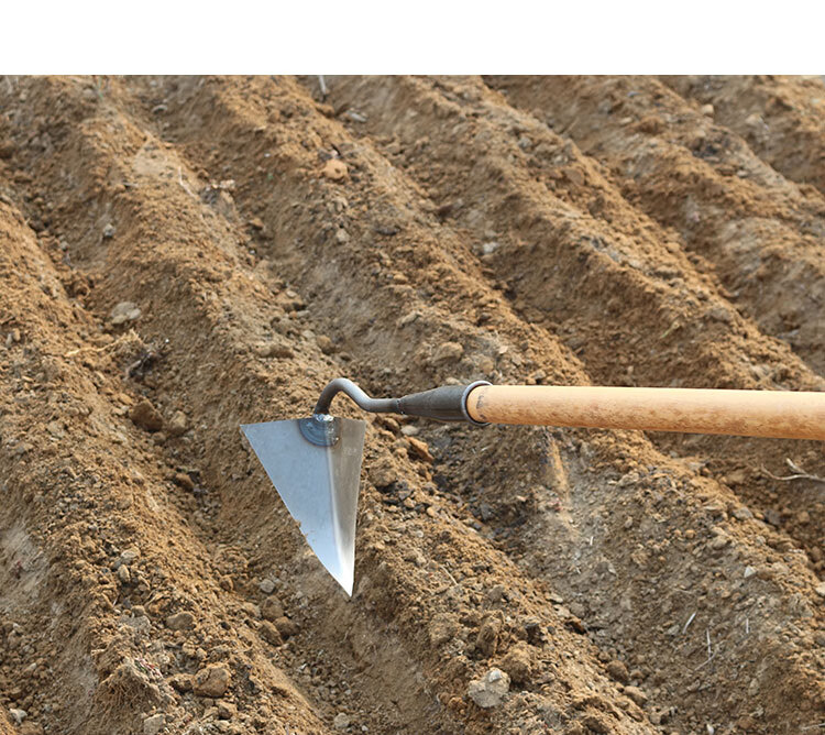 开沟神器农用三角锄头翻土松土起垄锄草种花生工具手拉犁人工犁地铁