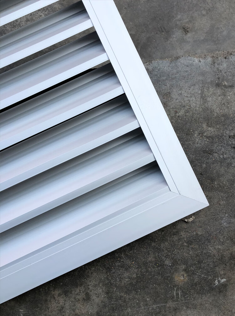 铝合金防雨百叶防水百叶中央空调通风口散热气罩外墙防雨百叶窗铝合金