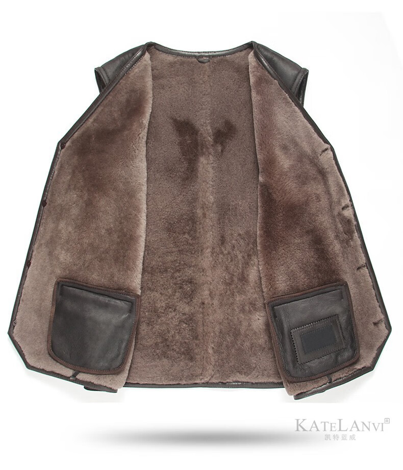 马甲2020新款加厚保暖加厚保暖真皮马甲绵羊皮羊毛羊羔毛背心坎肩男装