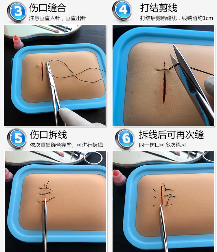 豫北医用外科手术器械包清创缝合包缝合线缝合针手术包工具套装器材15