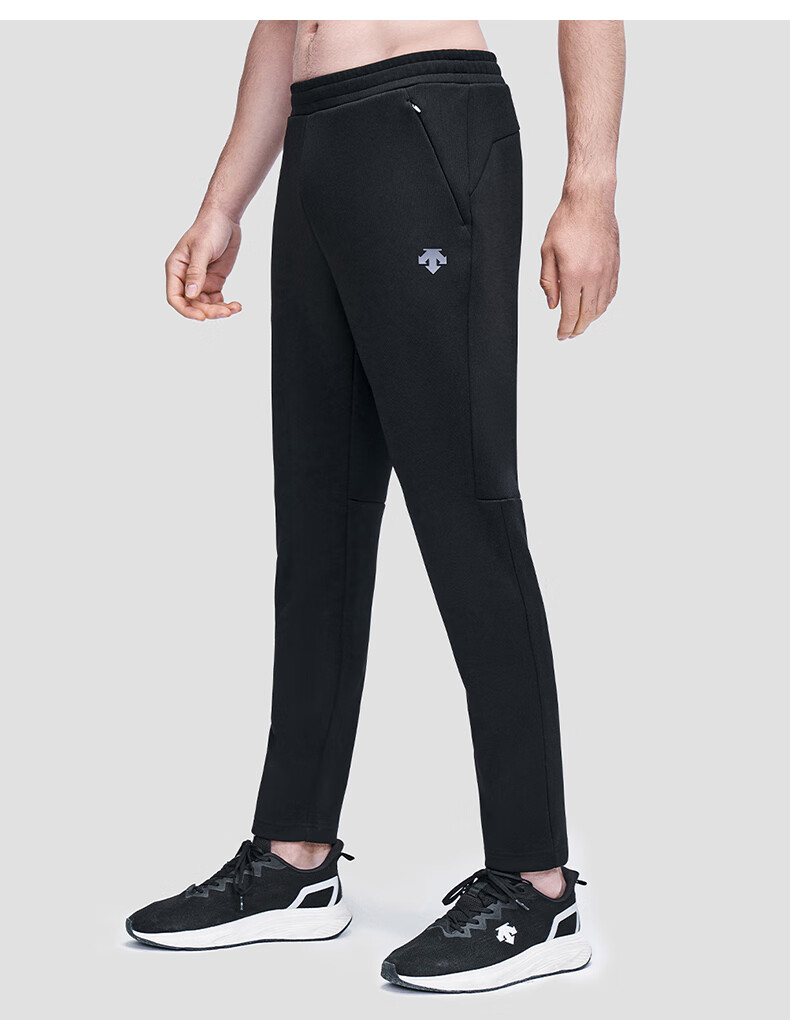 descente迪桑特训练休闲男子针织运动长裤春款男裤d2131tfp52黑色bk