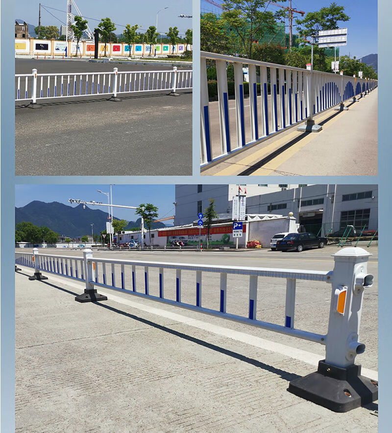 市政道路护栏交通排队围栏马路安全防护栏镀锌钢管隔离栏12米高立柱