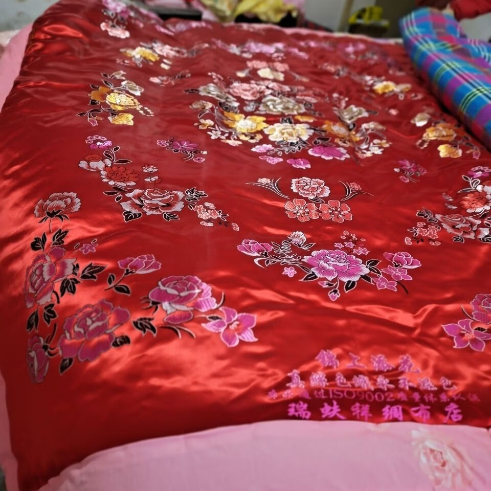 恒源祥新疆棉花杭州缎子丝绸棉被传统宫廷风加厚保暖冬季被芯被子 8斤