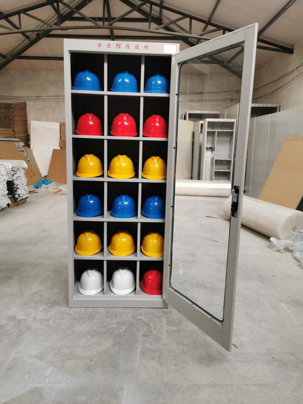 安全帽存放柜施工安全帽柜安全帽摆放柜安全帽放置柜收纳柜子 2000*