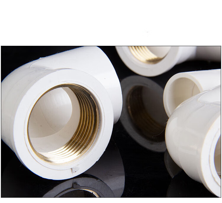 pvc内丝入铜弯头带铜内牙内螺纹纯铜90度4分6分1寸202532mmpvc入铜