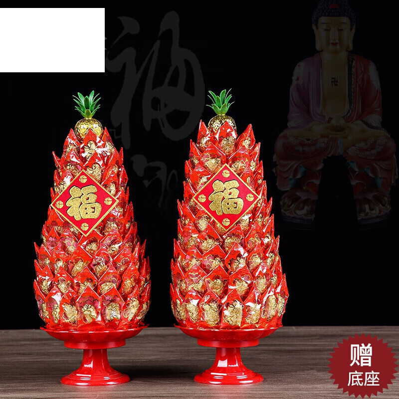 糖果莲花糖塔七彩莲花塔供奉菠萝塔礼佛佳品敬佛拜神拜拜菠萝供佛糖塔