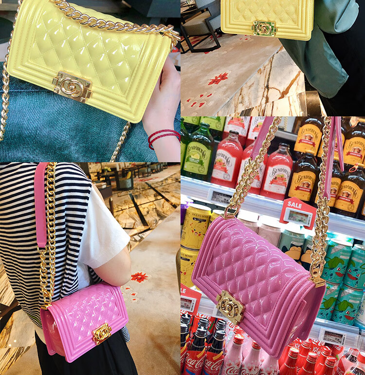 jellytoyboy质感果冻包单肩包jtb时尚百搭链条斜挎包手提简约潮流酒