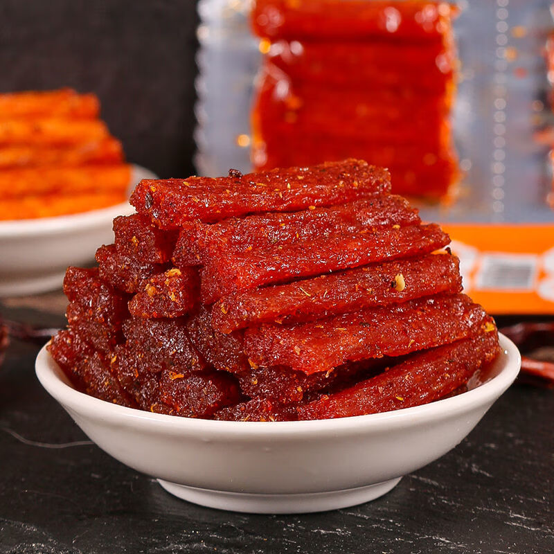 辣小白辣条辣片麻辣辣丝湘式挤压糕点面筋素牛筋板筋休闲零食小吃天生
