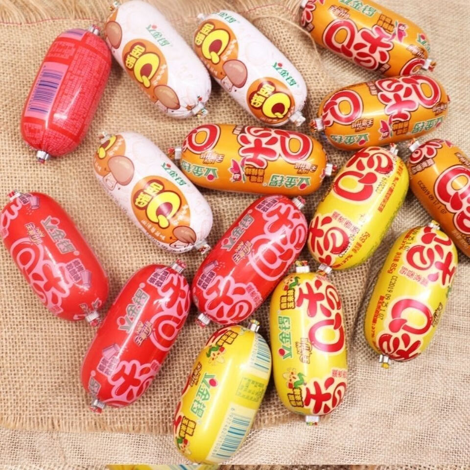 q趣火腿肠80g整箱蘑菇孜然香辣玉米小香肠休闲零食火腿肠q趣80克香辣