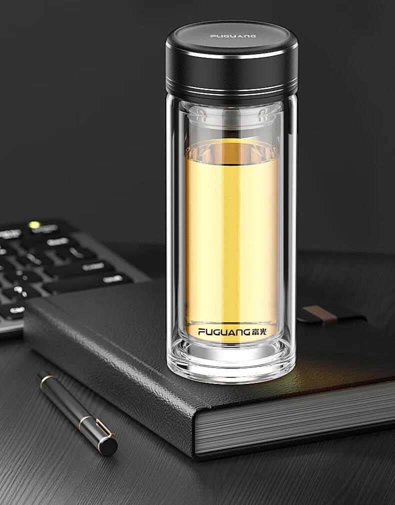 【严选】【正品保障】富光双层玻璃杯泡茶杯水杯子耐高温隔热个人专用