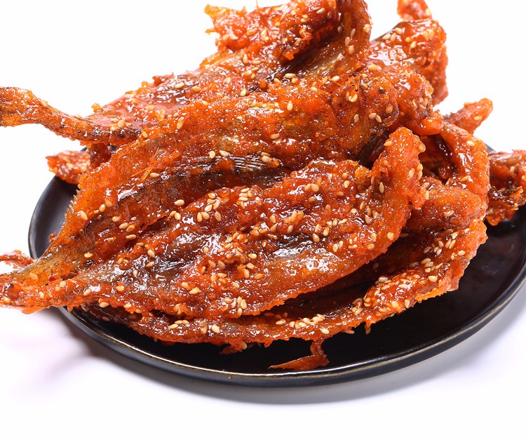 甜辣龙头鱼干蜜汁麻辣香辣鱼500g袋装广西特产即食零食特产甜微辣500g
