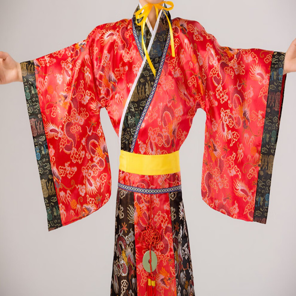 龙袍汉服儿童古装皇帝皇后演出服太子服中国风汉唐秦始皇陛下大王服装