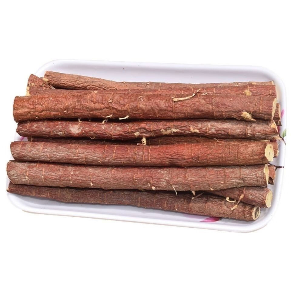 甘草棒甘肃特产新货红皮甘草根条可切片泡水中药材宝磨牙棒 精选-甘草