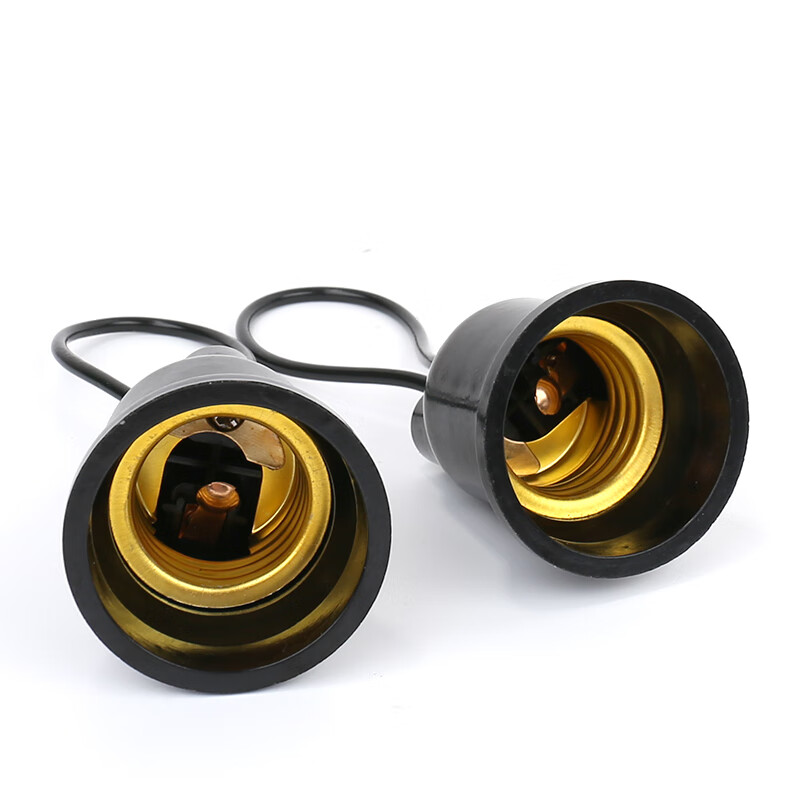 陶瓷防水灯头灯座e27螺口灯口户外防水防爆耐高温led螺旋灯红色拍一发