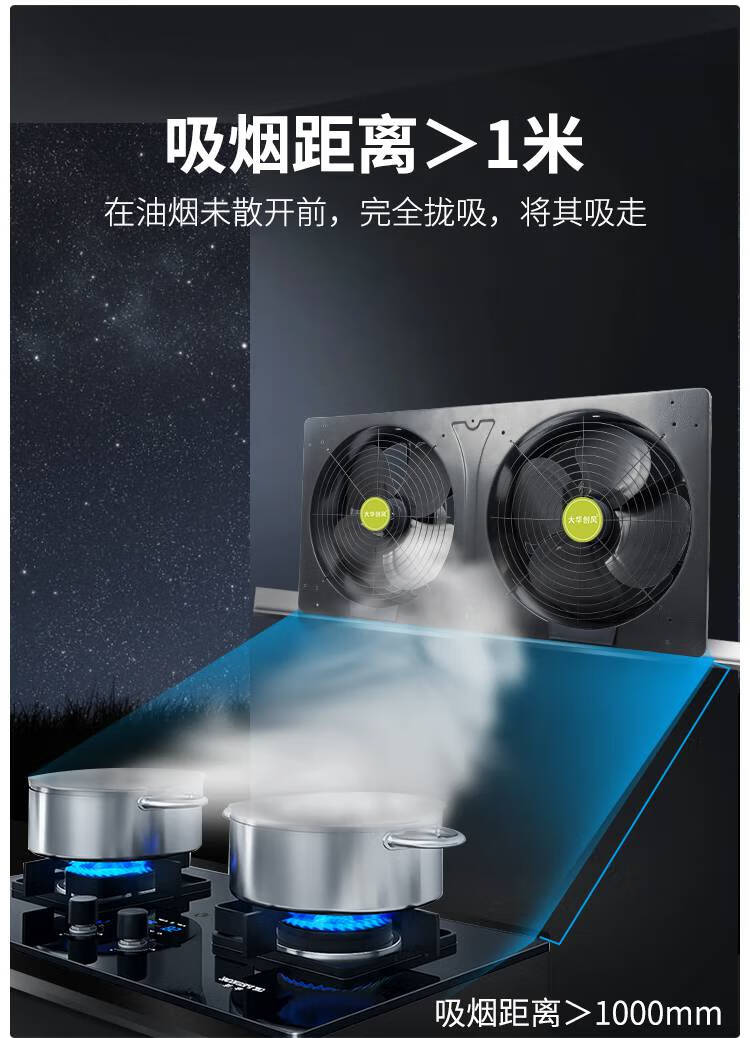 厨房排气扇油烟双排厨房双排排风扇排气扇家用抽风机换气扇强力油烟机