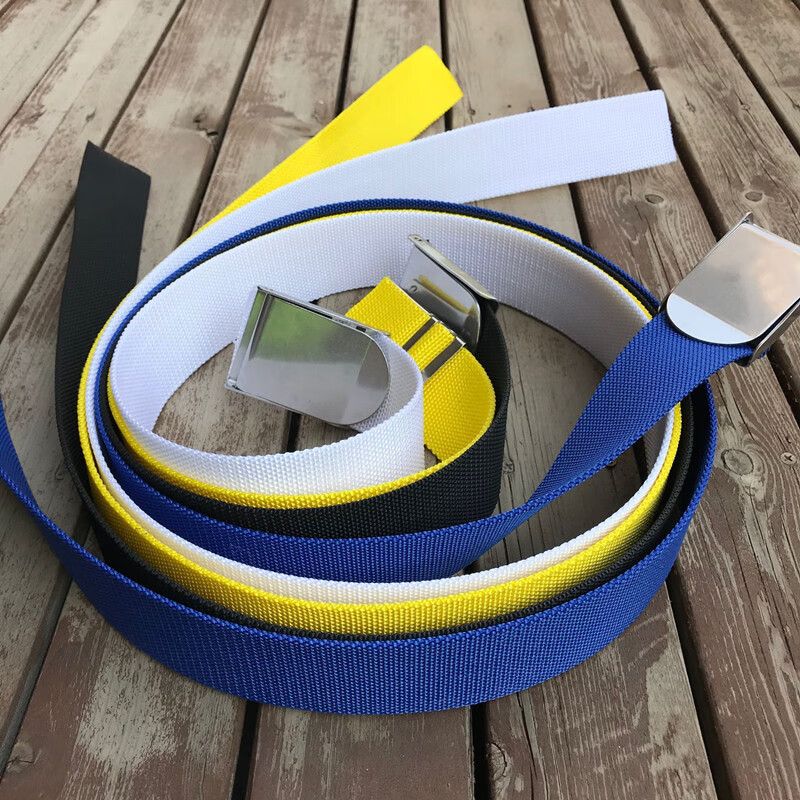 潜水腰带黑色深潜水配重腰带配重带配重铅带白蓝色重力带潜水铅带黄色
