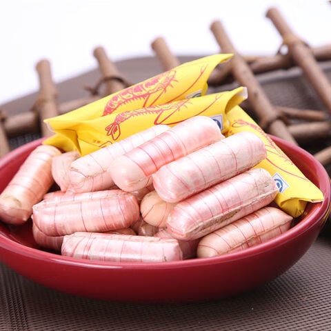 东北特产正宗哈尔滨秋林大虾糖大虾酥原厂袋装大虾糖东北怀旧酥糖400g