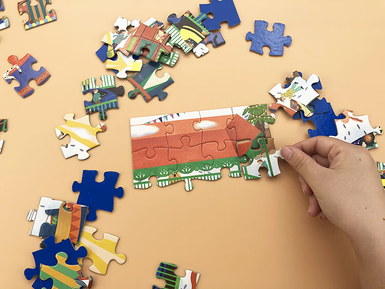 100块拼图-游乐场 儿童益智拼图幼儿园男孩女孩早教积木玩具2-6岁宝宝