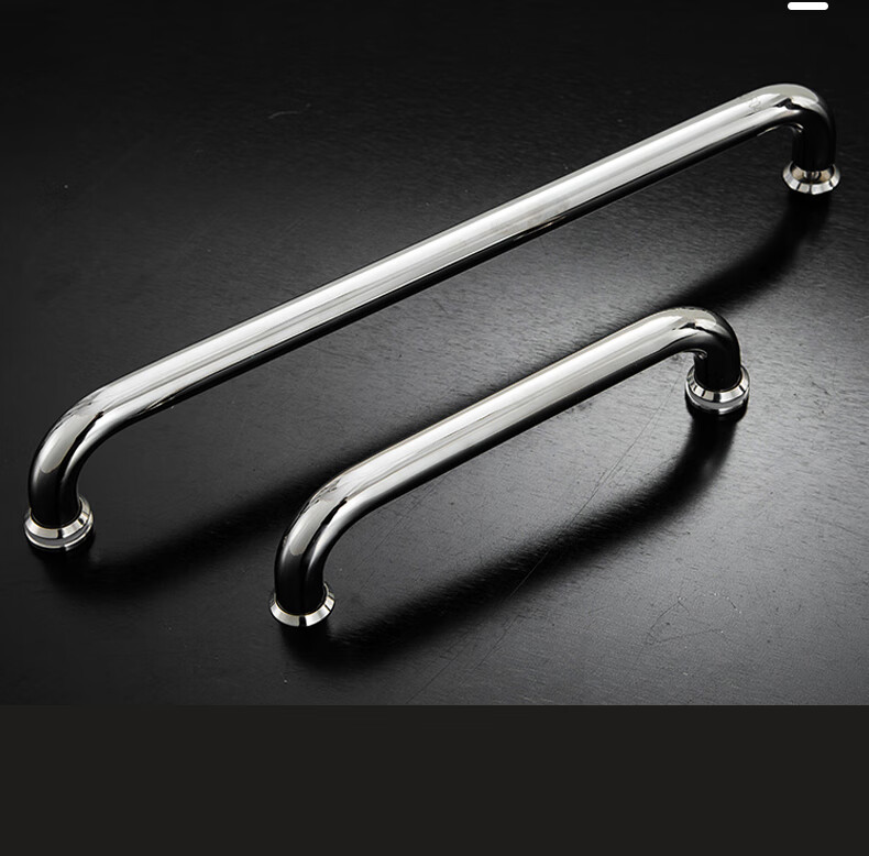 淋浴房拉手卫生间推拉玻璃门拉手浴室移门把手304不锈钢孔距440铜