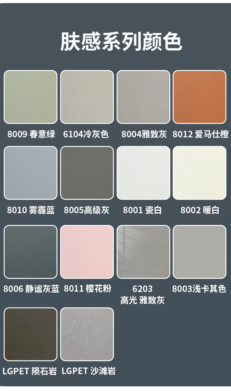 厨柜门面板lg肤感欧松板橱柜门定制门板pet高光衣柜门面板酒柜极简