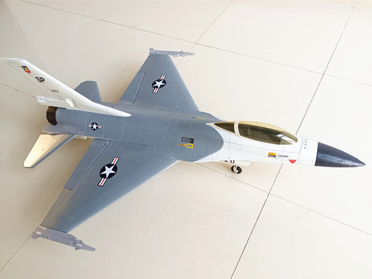 f16仿真遥控战斗机航模6通固定翼f16涵道64-70雷鸟涂装固定起落架