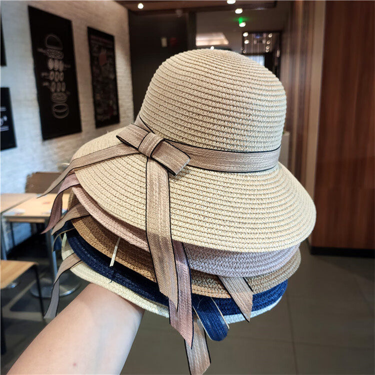 恒源祥特价捡漏旗舰官方店草帽女夏天大沿防晒遮阳帽子出游沙滩太阳帽