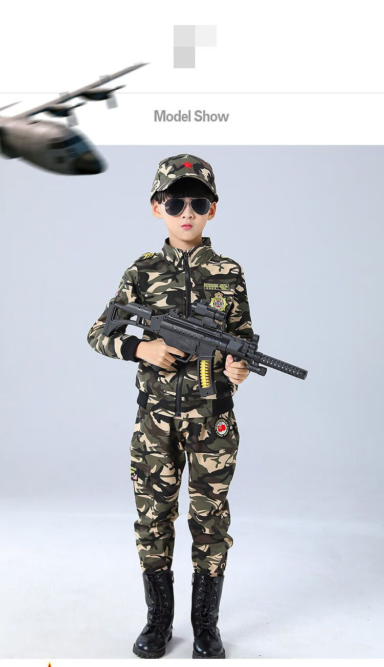 军装秋冬童装小孩生日礼物飞行服加绒加五星帽110码身高1米左右29斤内