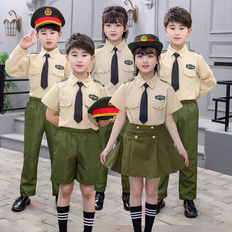 豪鸣仕儿童套装海陆空军衣服表演服小学生合唱服男女童升旗手诗歌朗诵