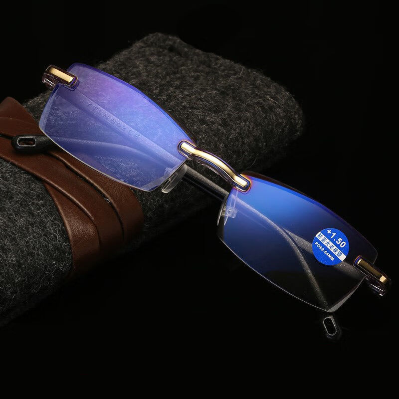 熹卡龙新品远视近视一体眼镜时尚老花镜远近俩用男女款智能变焦防蓝光