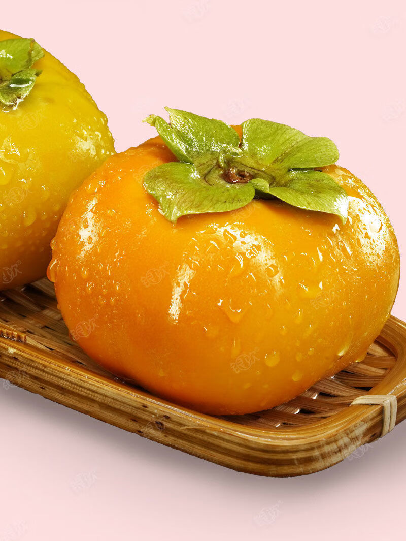 精品果王恭城脆柿子新鲜当季脆皮水果一整箱批发510斤净重9斤装特大果