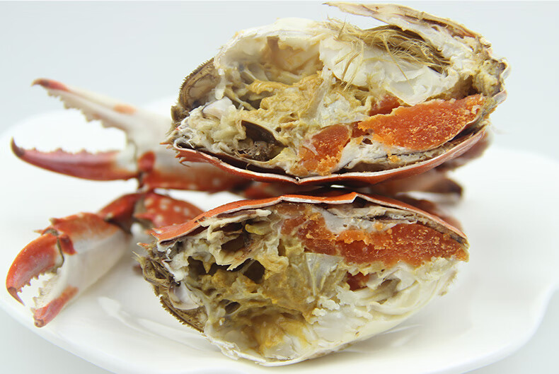 舟山海鲜野生红膏蟹冻梭子蟹品冰鲜冷冻全母红膏螃蟹冻蟹2斤34只