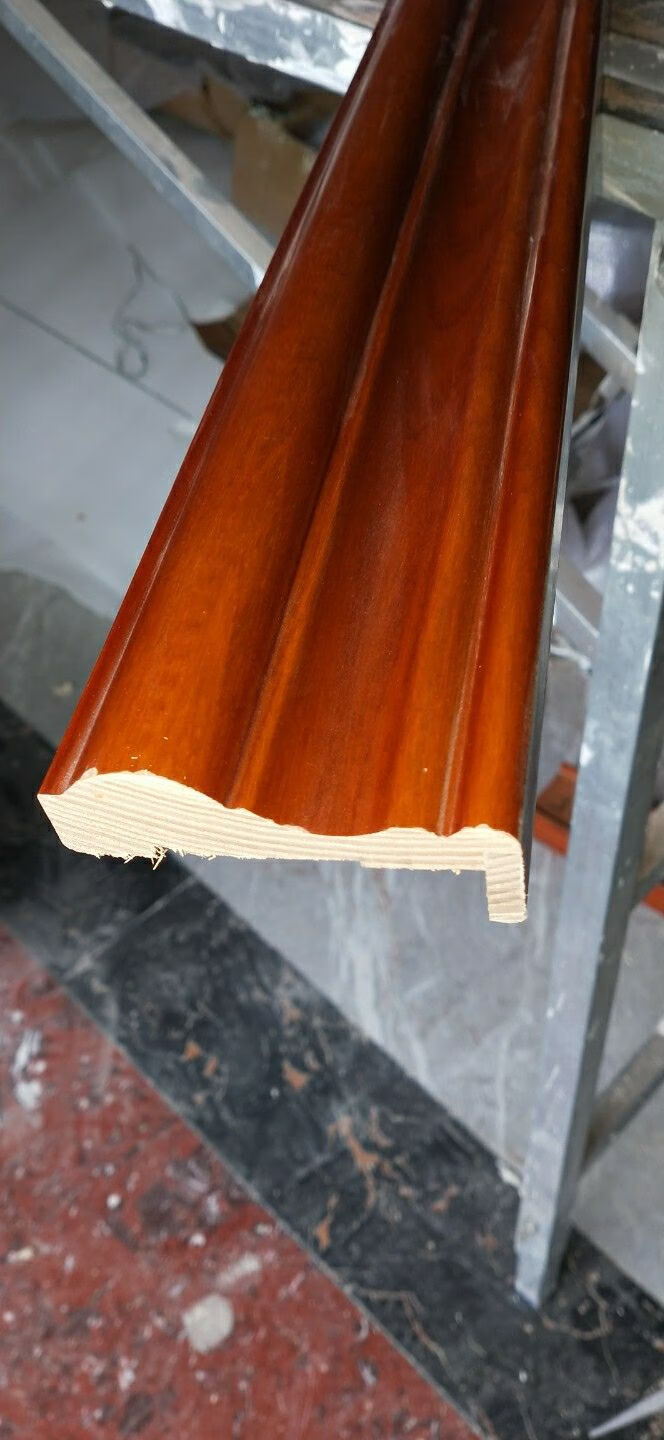 阴角装饰条实木线条新中式吊顶7字线阴角线过道顶线背景造型线原木