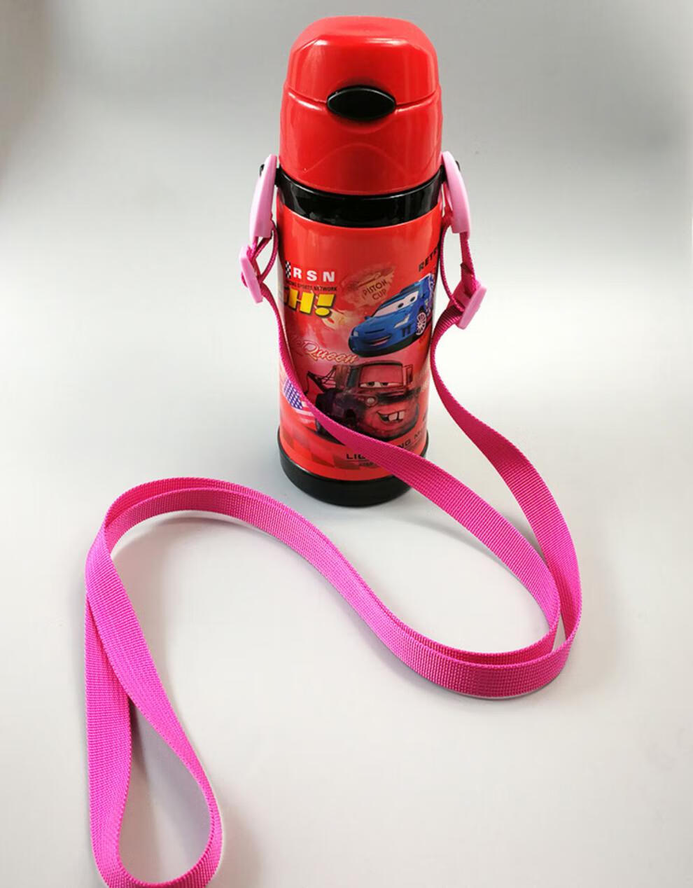 利其尔保温杯背带绳水杯肩带杯子带卡扣儿童水壶带子配件宝宝挂绳柔粉