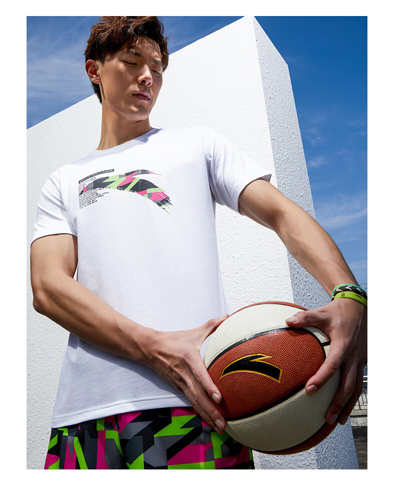 安踏短袖男士2020夏季新款要疯篮球运动t恤休闲半袖针织衫潮官网荧光