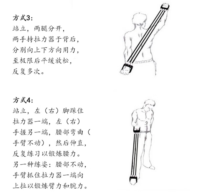 陈眞弹簧拉力器扩胸器健身器材俯卧撑木柄拉簧锻炼胸肌腕力器练习 木