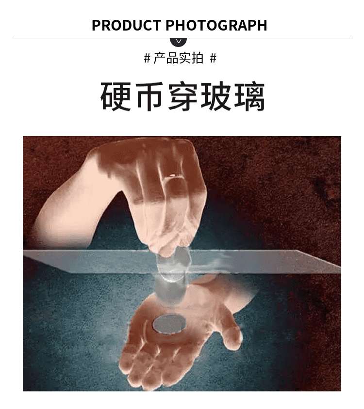 魔术硬币硬币穿玻璃蝴蝶币折叠币硬币幻术套装儿童近景魔术道具蝴蝶币