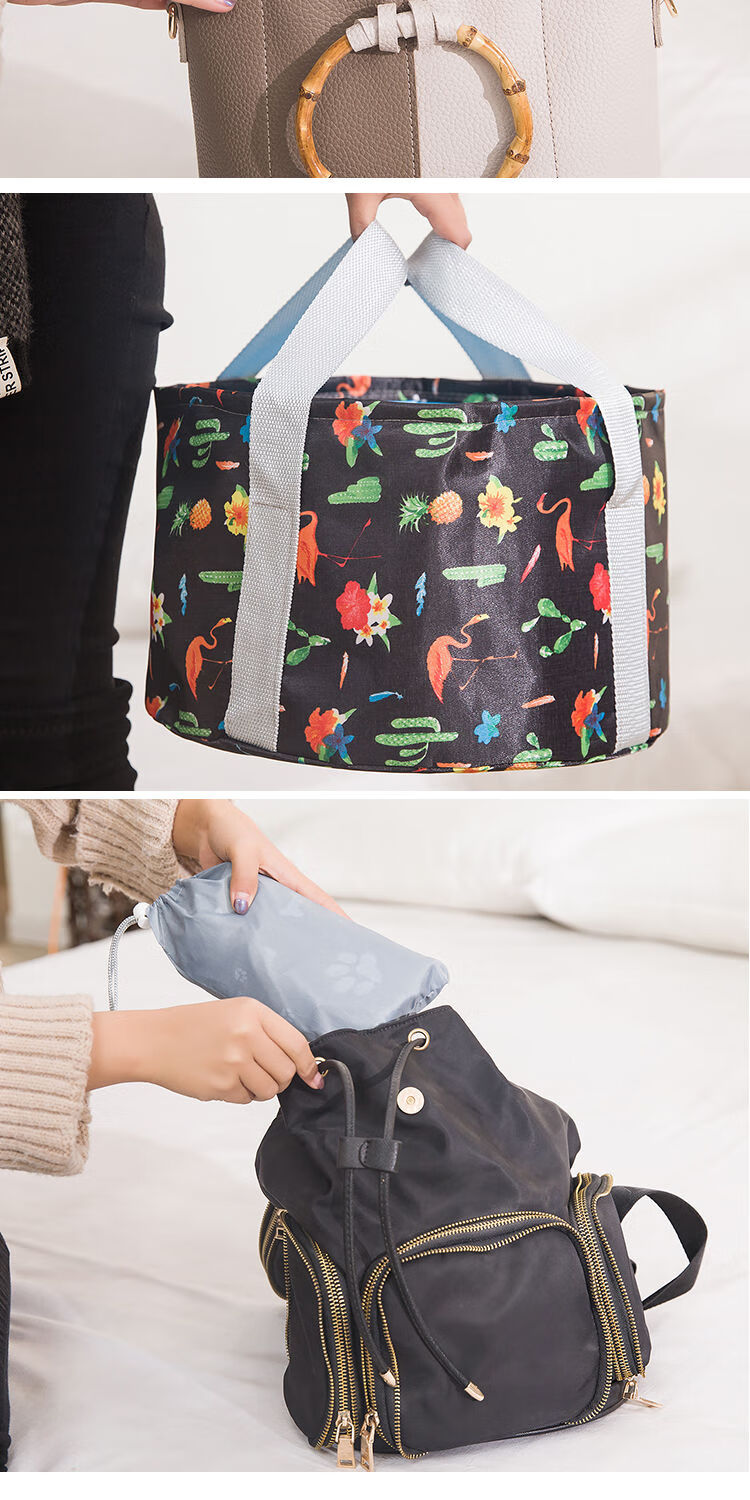 折叠泡脚袋户外可折叠便携式水盆旅行泡脚水盆钓鱼水桶大号洗漱脸盆