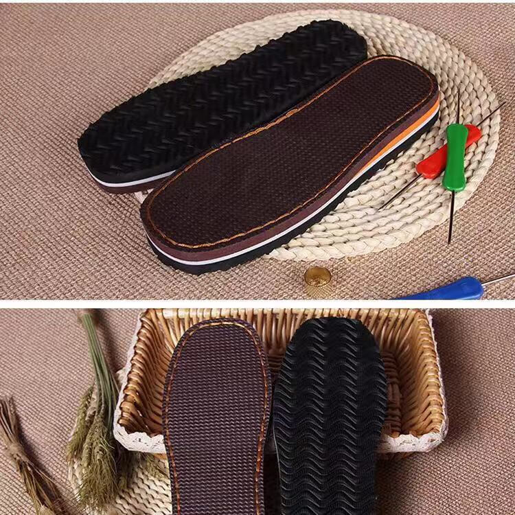 虎年新款岚岩孺子牛手工编织毛线鞋底居家室内防滑耐磨保暖毛线棉鞋