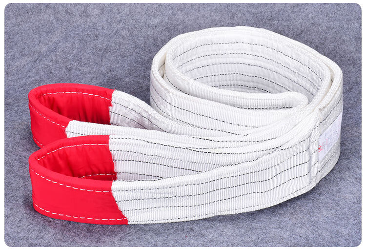 吊装带起重吊带白色扁平绳子2吨3吨5米国标工业帆布尼龙吊车吊带 国标