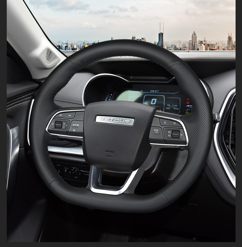 捷途x70方向盘套手缝牛皮x70m x90 x70s x95汽车专用缝制四季把套