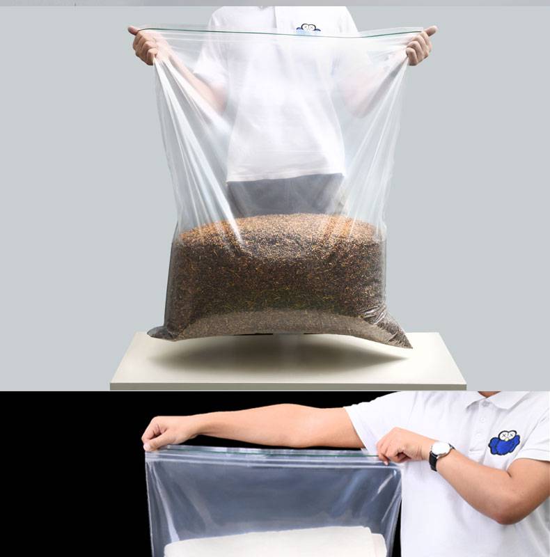 食品密封袋超大特大号自封袋双夹链加厚食品防潮透明密封封口衣服超大