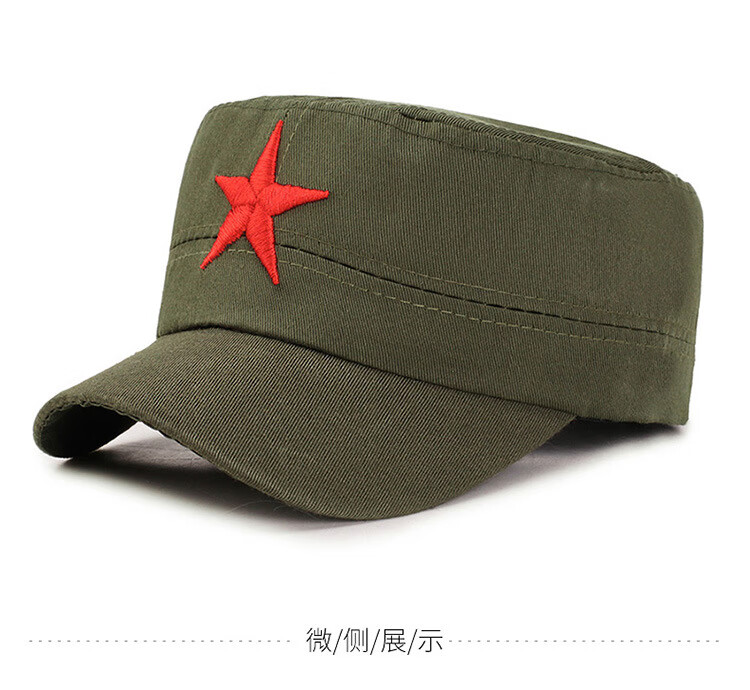 啄木鸟低价捡漏五角星中国五星红旗军帽男鸭舌帽红星帽子女春夏天红军