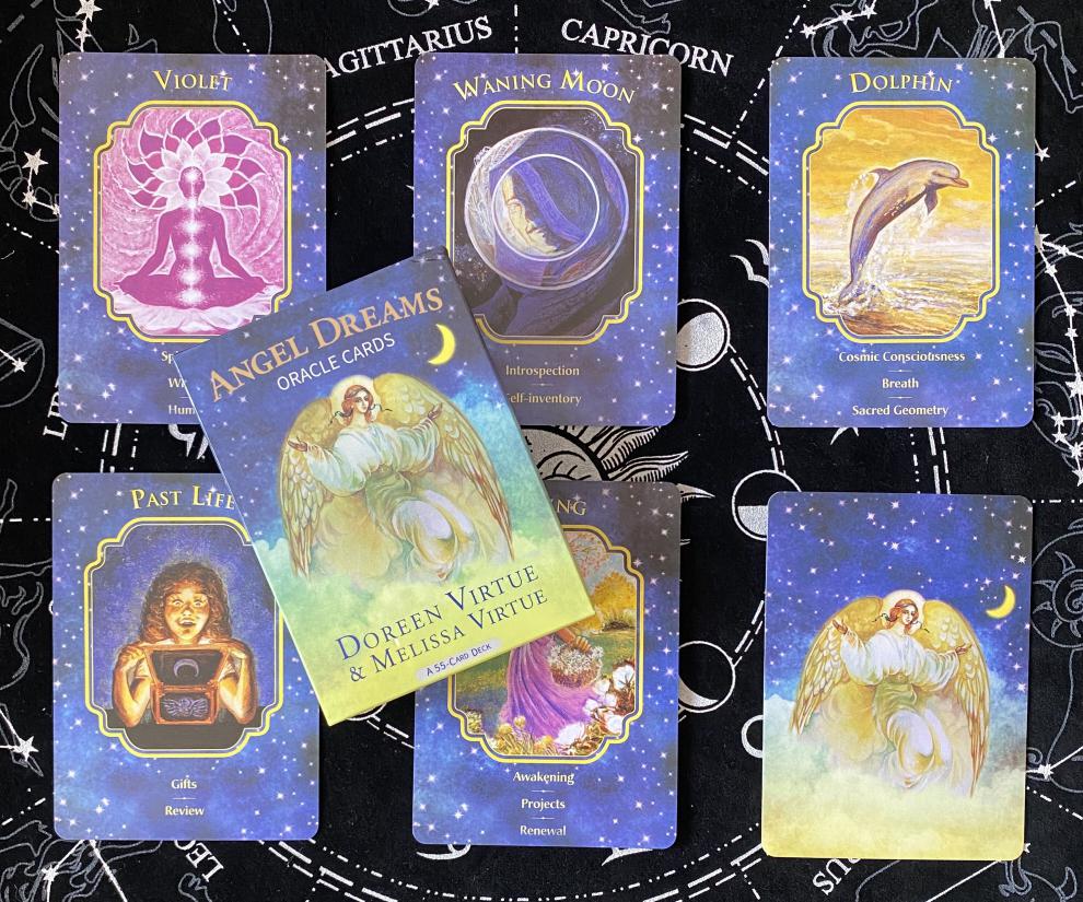 天使梦境财富天使麦克尔黑月占星天使回应星子英文神谕卡 6款英文神谕