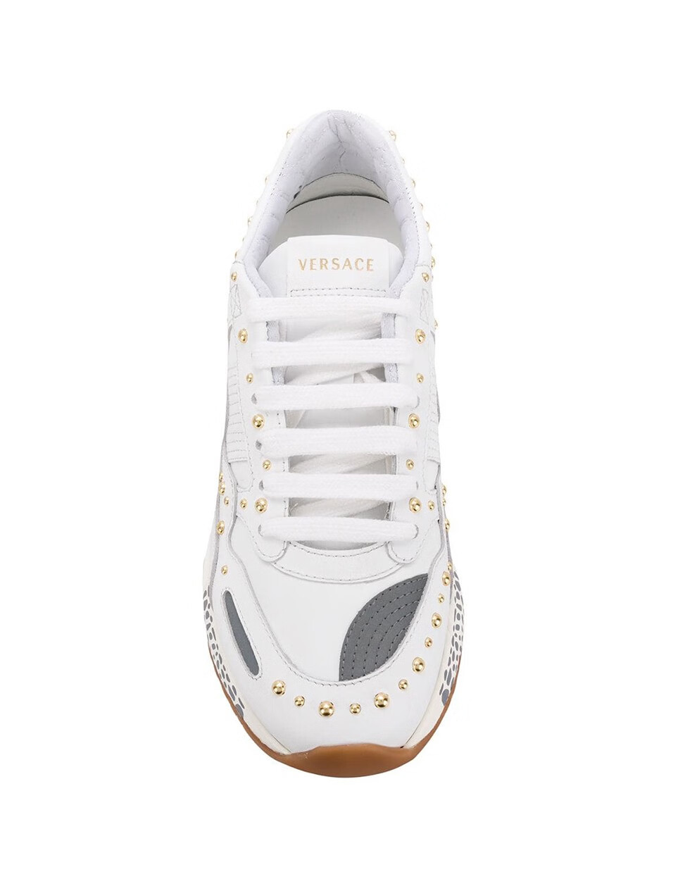 范思哲(versace) 范思哲女鞋 女士织物配皮休闲运动小白鞋 dsr684d