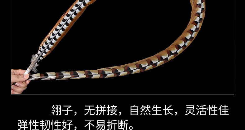 野山鸡毛野鸡羽毛 京剧戏曲翎子雉鸡毛雉尾 翎子 翎子(一对) 1.