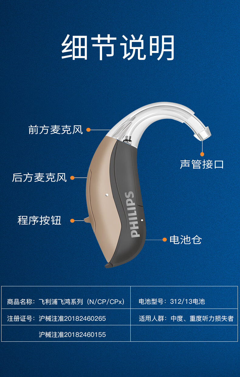 飞利浦助听器老人老年人重度耳聋耳背年轻无线隐形飞利浦新品活力款大