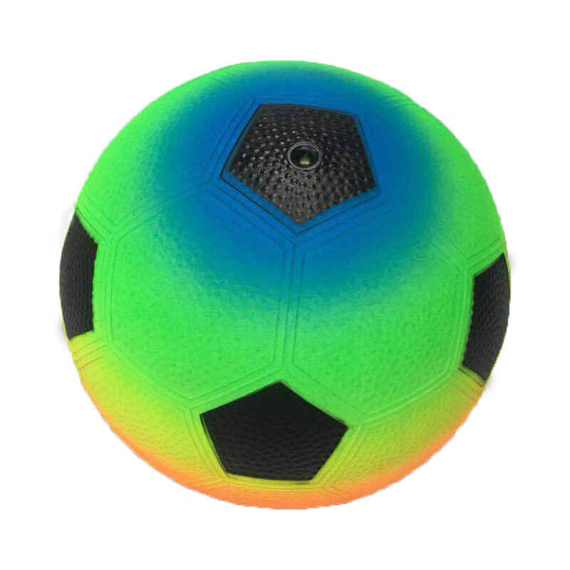 22cm皮球彩虹篮球充气足球儿童拍拍操场球幼儿园宝宝玩具弹力球 彩虹